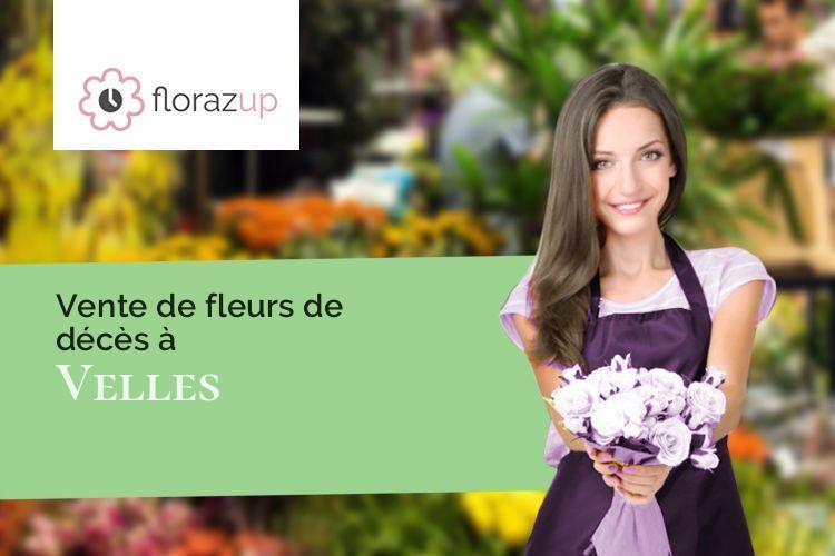 créations florales pour un décès à Velles (Haute-Marne/52500)