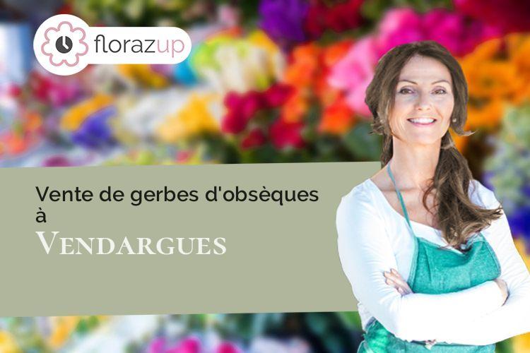 fleurs deuil pour un décès à Vendargues (Hérault/34740)