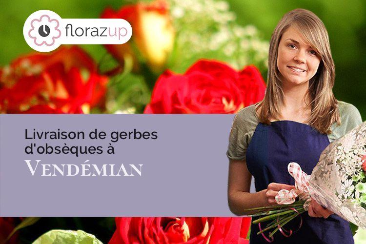 créations florales pour des obsèques à Vendémian (Hérault/34230)