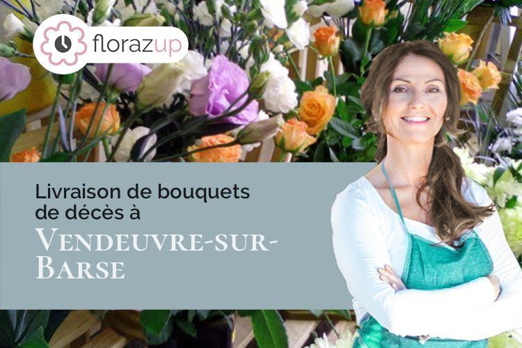 coeur de fleurs pour un deuil à Vendeuvre-sur-Barse (Aube/10140)