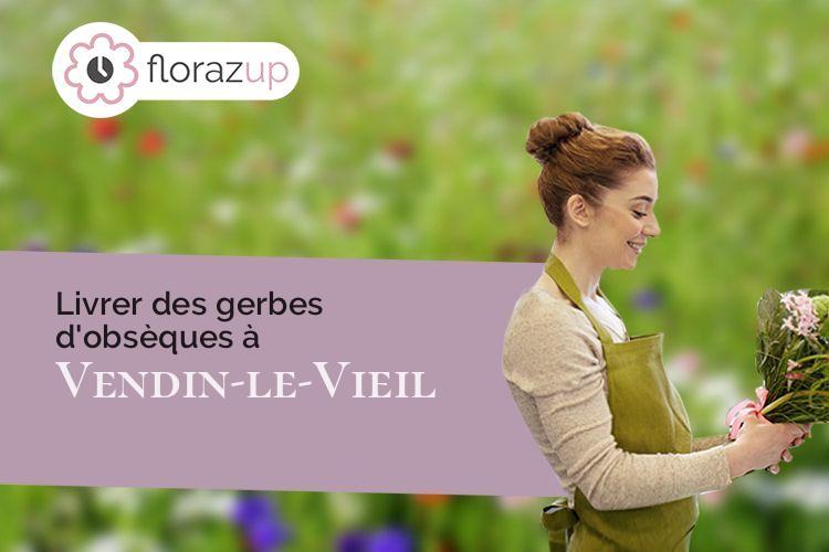 coeur de fleurs pour des obsèques à Vendin-le-Vieil (Pas-de-Calais/62880)