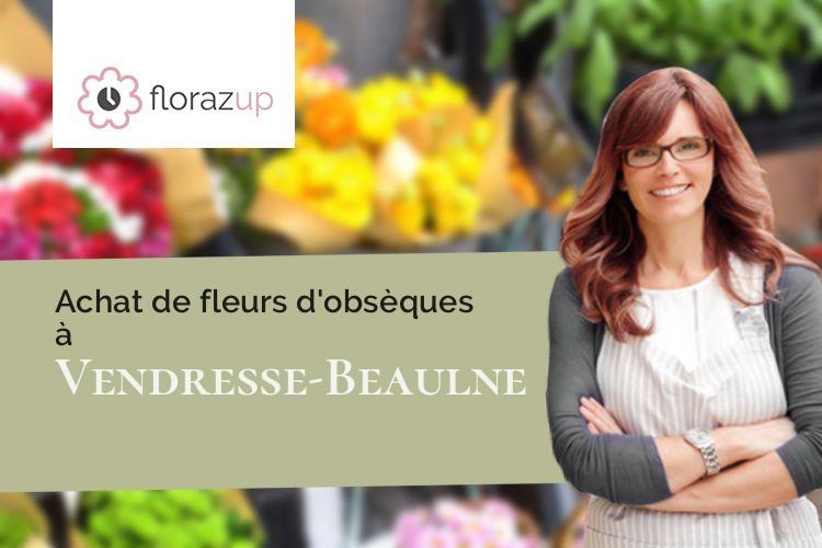couronnes florales pour un enterrement à Vendresse-Beaulne (Aisne/02160)
