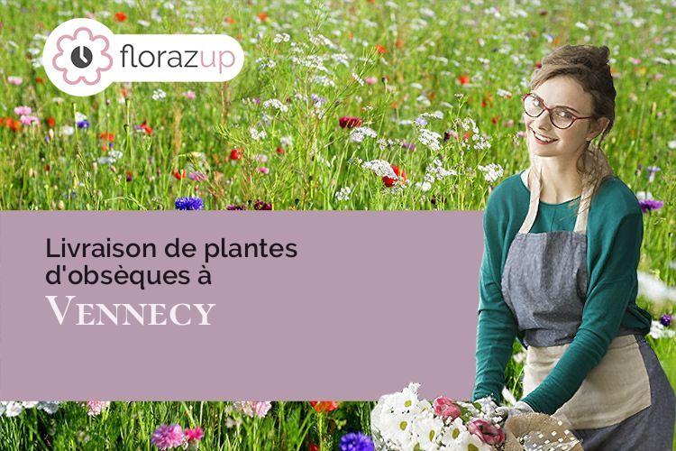 créations de fleurs pour un deuil à Vennecy (Loiret/45760)