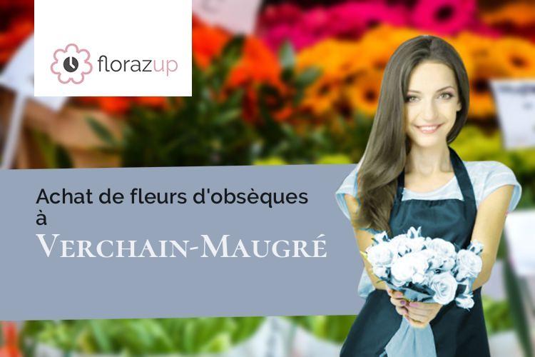 croix de fleurs pour un enterrement à Verchain-Maugré (Nord/59227)