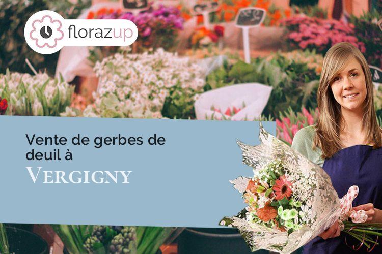 couronnes florales pour un enterrement à Vergigny (Yonne/89600)
