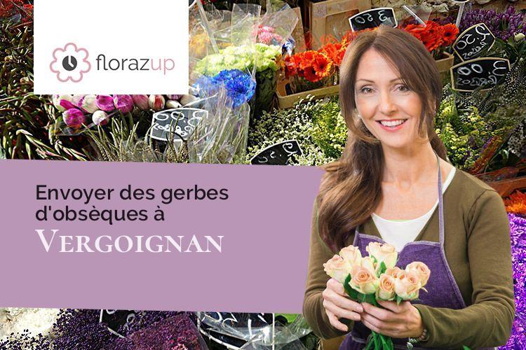 fleurs deuil pour une crémation à Vergoignan (Gers/32720)