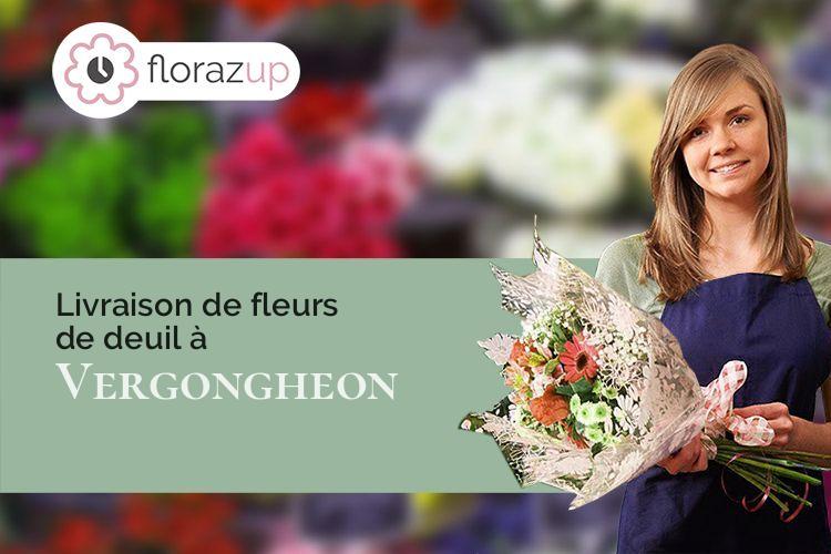 coeur de fleurs pour un enterrement à Vergongheon (Haute-Loire/43360)