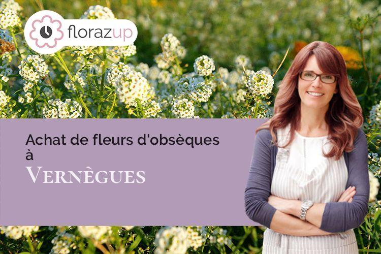 gerbes de fleurs pour un enterrement à Vernègues (Bouches-du-Rhône/13116)
