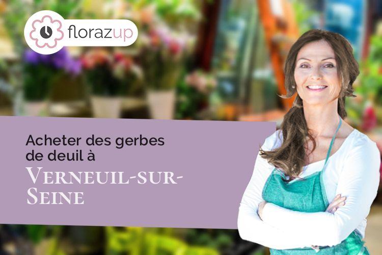 couronnes florales pour des funérailles à Verneuil-sur-Seine (Yvelines/78480)