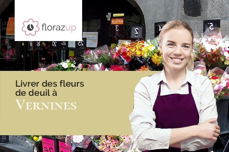coeurs de fleurs pour un enterrement à Vernines (Puy-de-Dôme/63210)