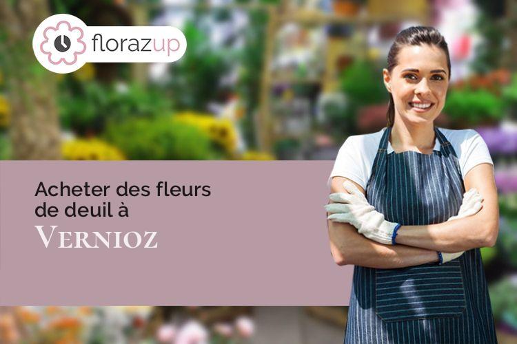 gerbes de fleurs pour un enterrement à Vernioz (Isère/38150)