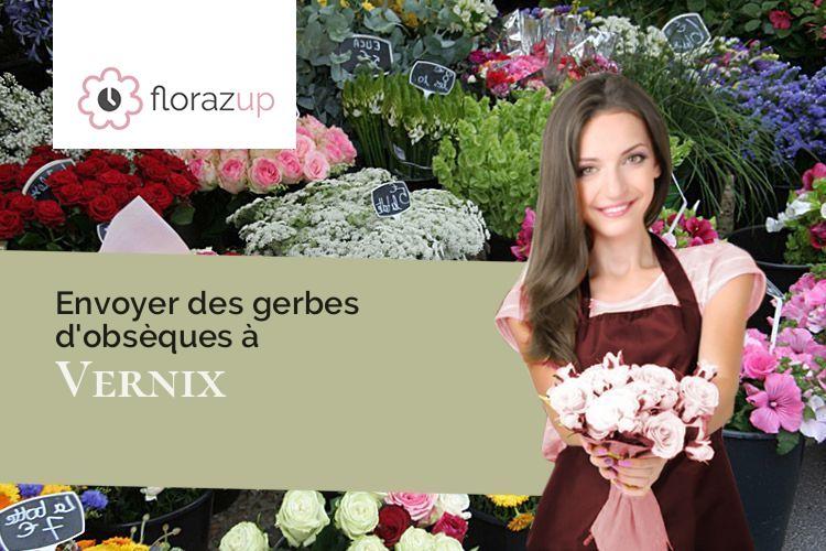 compositions florales pour un enterrement à Vernix (Manche/50370)