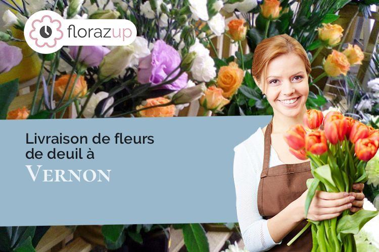 compositions florales pour un deuil à Vernon (Eure/27200)