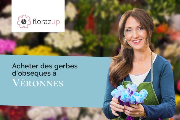 croix de fleurs pour un enterrement à Véronnes (Côte-d'Or/21260)