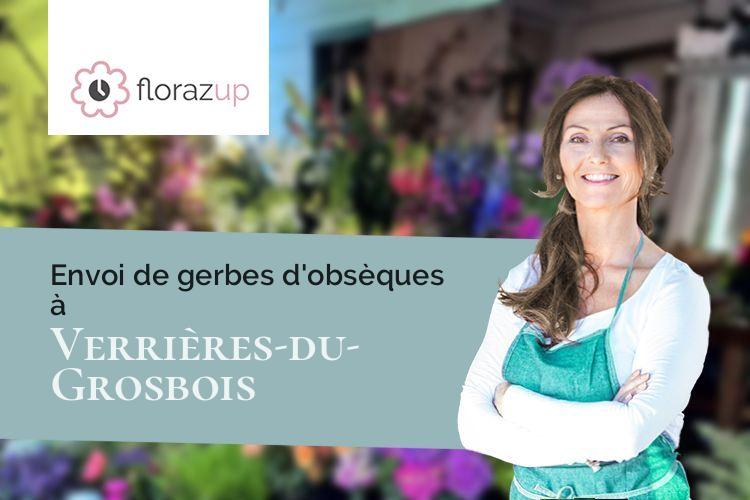 coeurs de fleurs pour un enterrement à Verrières-du-Grosbois (Doubs/25580)