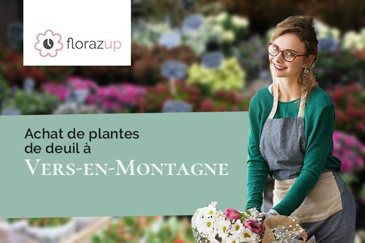 compositions florales pour des funérailles à Vers-en-Montagne (Jura/39300)