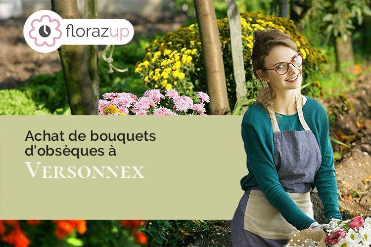 gerbes de fleurs pour des funérailles à Versonnex (Ain/01210)