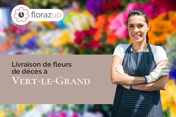 couronnes de fleurs pour un deuil à Vert-le-Grand (Essonne/91810)