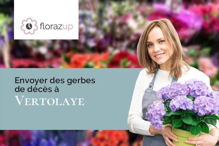 gerbes de fleurs pour des funérailles à Vertolaye (Puy-de-Dôme/63480)