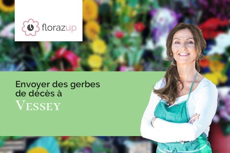 gerbes de fleurs pour une crémation à Vessey (Manche/50170)