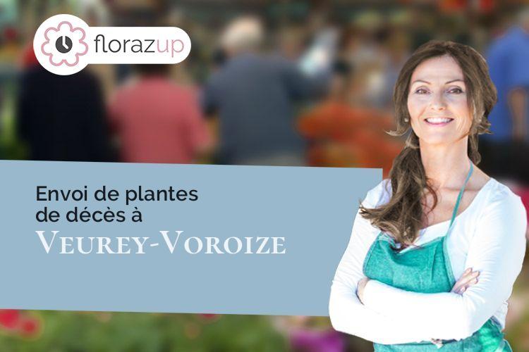 croix de fleurs pour des obsèques à Veurey-Voroize (Isère/38113)