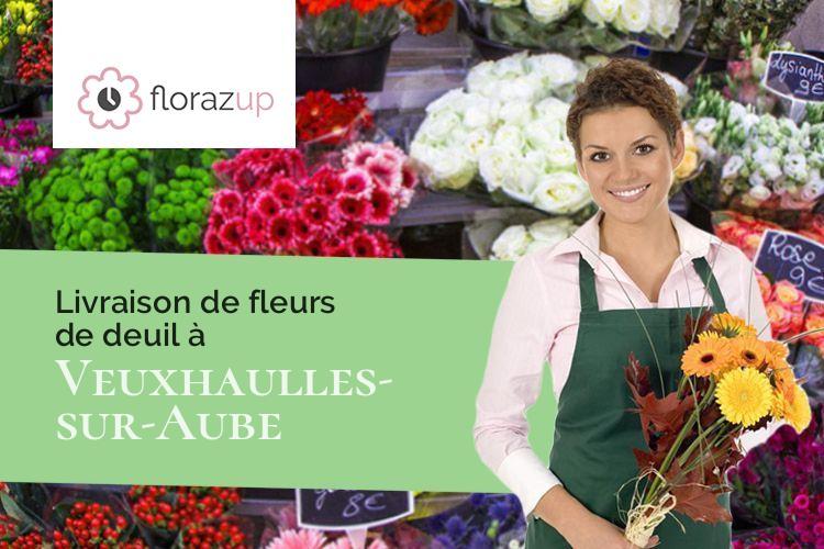 fleurs deuil pour des funérailles à Veuxhaulles-sur-Aube (Côte-d'Or/21520)