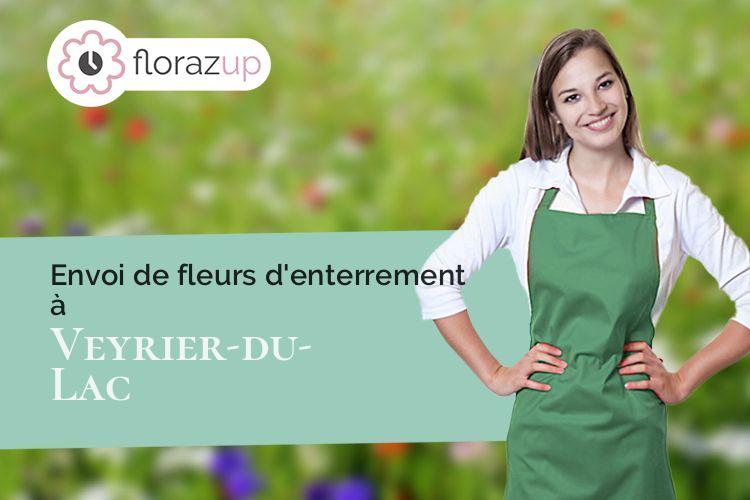 croix de fleurs pour un décès à Veyrier-du-Lac (Haute-Savoie/74290)