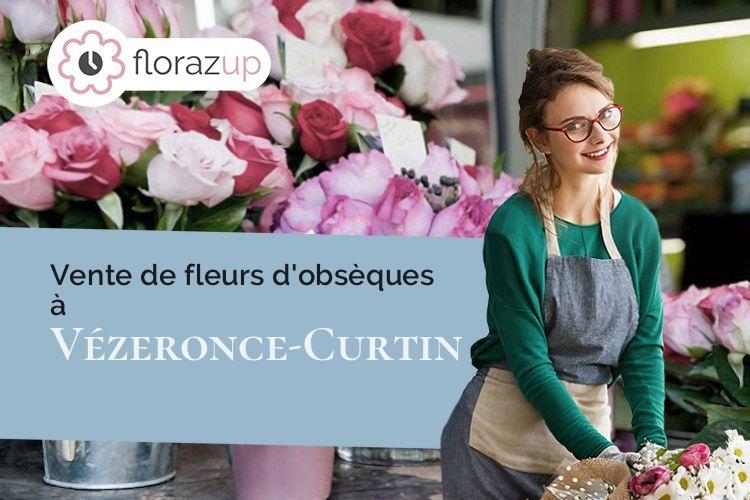 coeur de fleurs pour un deuil à Vézeronce-Curtin (Isère/38510)