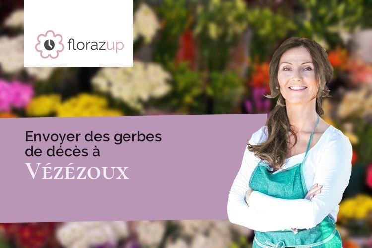 couronnes de fleurs pour des obsèques à Vézézoux (Haute-Loire/43390)