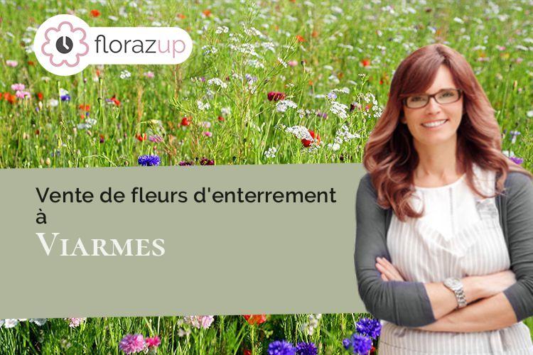 croix de fleurs pour des funérailles à Viarmes (Val-d'Oise/95270)
