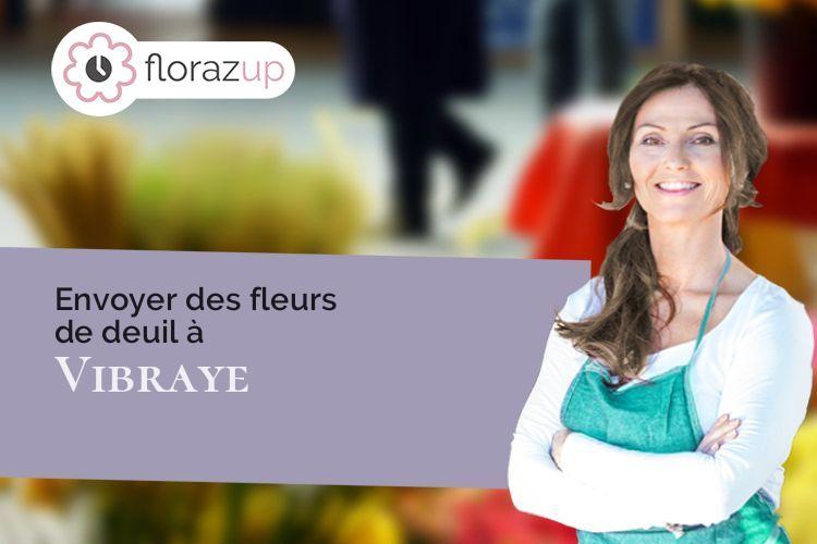 couronnes de fleurs pour des obsèques à Vibraye (Sarthe/72320)