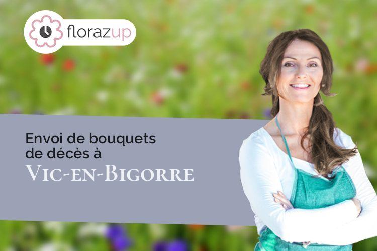 compositions florales pour un décès à Vic-en-Bigorre (Hautes-Pyrénées/65500)