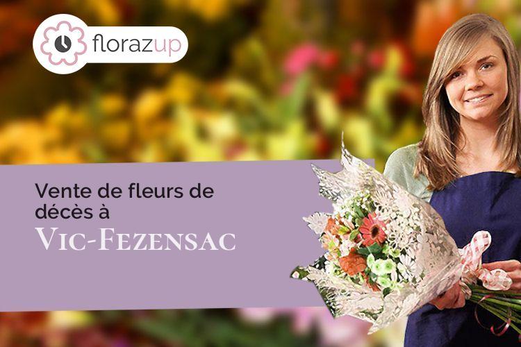 compositions florales pour des funérailles à Vic-Fezensac (Gers/32190)