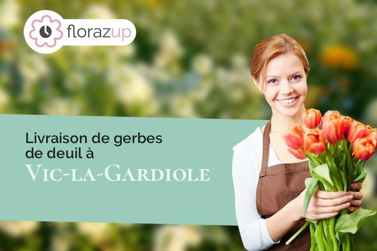 compositions de fleurs pour un enterrement à Vic-la-Gardiole (Hérault/34110)