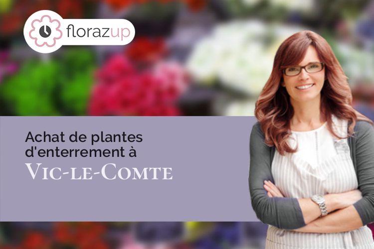 compositions de fleurs pour un enterrement à Vic-le-Comte (Puy-de-Dôme/63270)