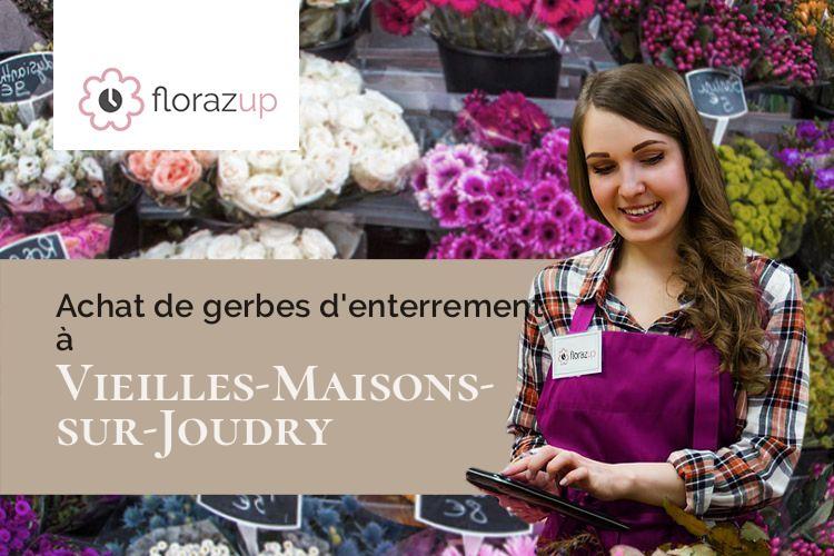 couronnes de fleurs pour des funérailles à Vieilles-Maisons-sur-Joudry (Loiret/45260)