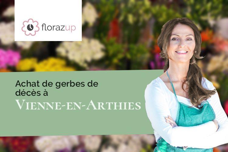 coupes de fleurs pour un enterrement à Vienne-en-Arthies (Val-d'Oise/95510)