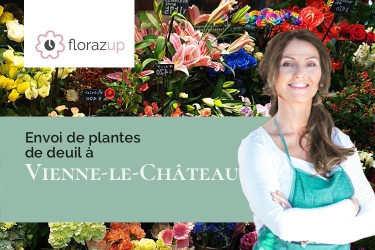 créations de fleurs pour des funérailles à Vienne-le-Château (Marne/51800)