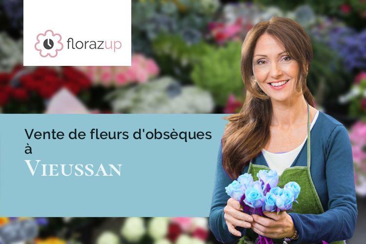 compositions de fleurs pour un décès à Vieussan (Hérault/34390)