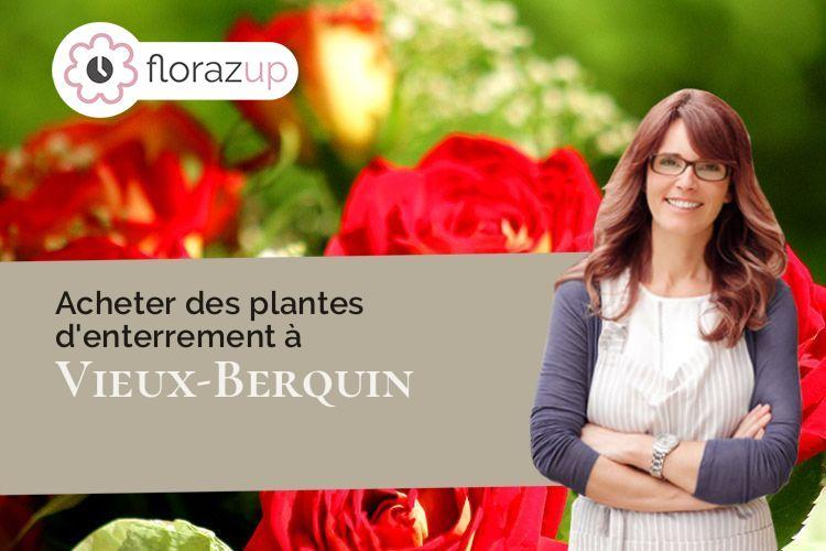 compositions florales pour des funérailles à Vieux-Berquin (Nord/59232)