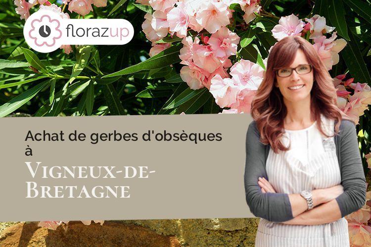 gerbes de fleurs pour des obsèques à Vigneux-de-Bretagne (Loire-Atlantique/44360)