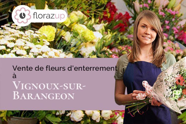 couronnes de fleurs pour des obsèques à Vignoux-sur-Barangeon (Cher/18500)