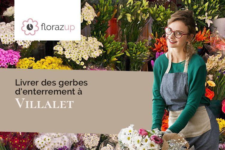 couronnes florales pour un deuil à Villalet (Eure/27240)