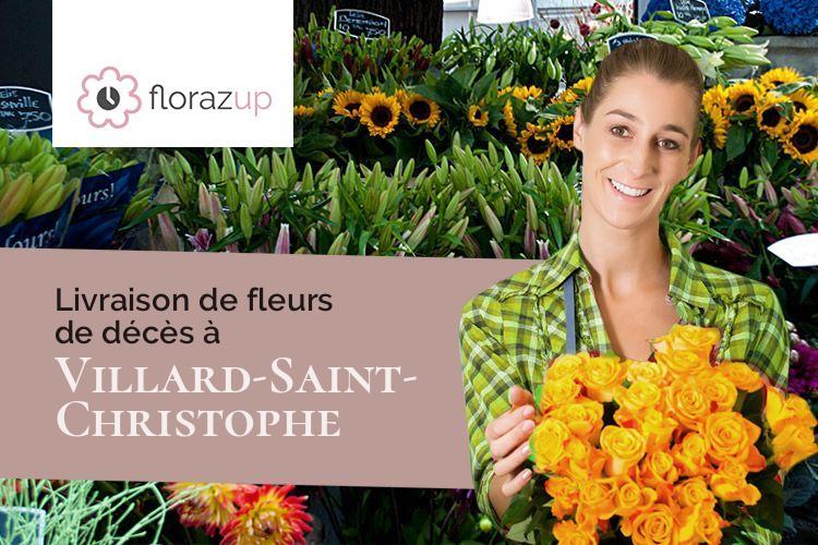 fleurs deuil pour des funérailles à Villard-Saint-Christophe (Isère/38119)