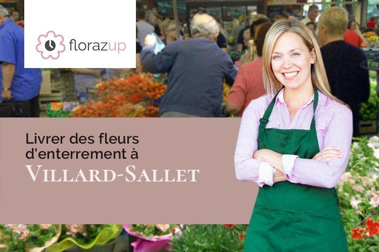 coeurs de fleurs pour un deuil à Villard-Sallet (Savoie/73110)