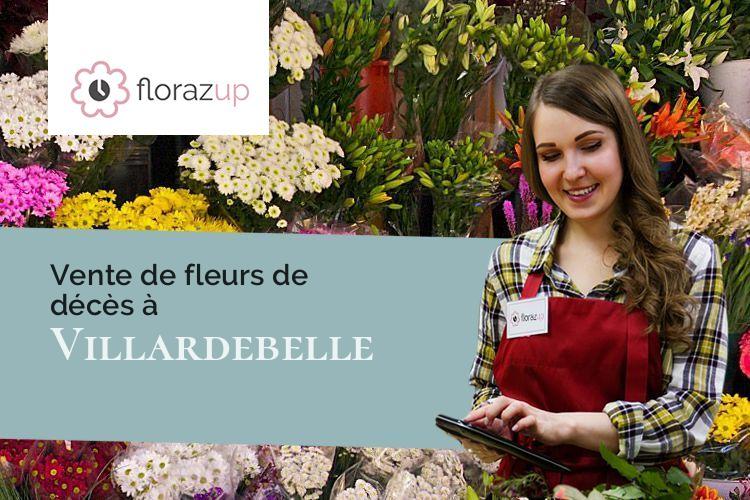 couronnes de fleurs pour un décès à Villardebelle (Aude/11580)