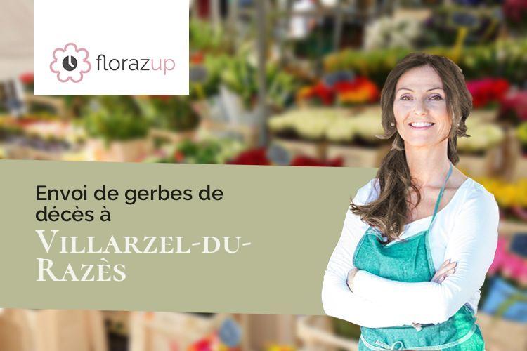 fleurs deuil pour un enterrement à Villarzel-du-Razès (Aude/11300)