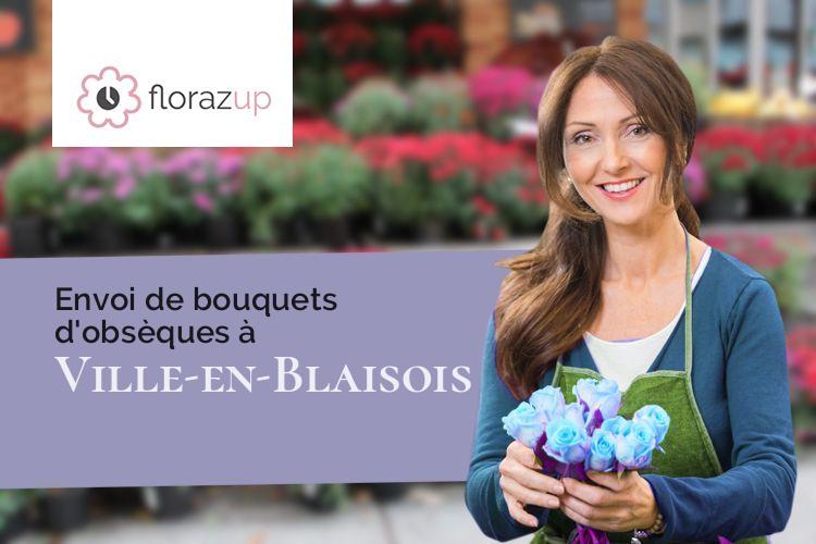 créations florales pour un deuil à Ville-en-Blaisois (Haute-Marne/52130)