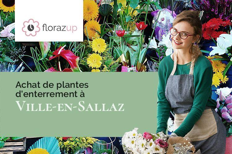 couronnes florales pour des funérailles à Ville-en-Sallaz (Haute-Savoie/74250)