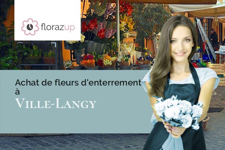 compositions florales pour des funérailles à Ville-Langy (Nièvre/58270)